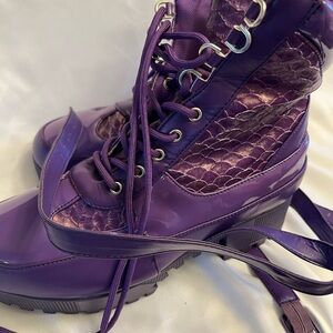 Cape Robbin Purple Lace Up Boots